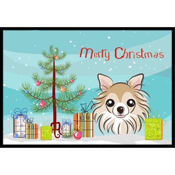 Carolines Treasures Christmas Tree and Chihuahua Indoor or Outdoor Mat- 18 x 27 - BB1623MAT