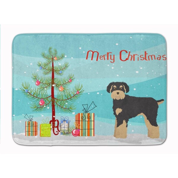 Carolines Treasures Schnoodle Christmas Tree Machine Washable Memory Foam Mat - CK3866RUG