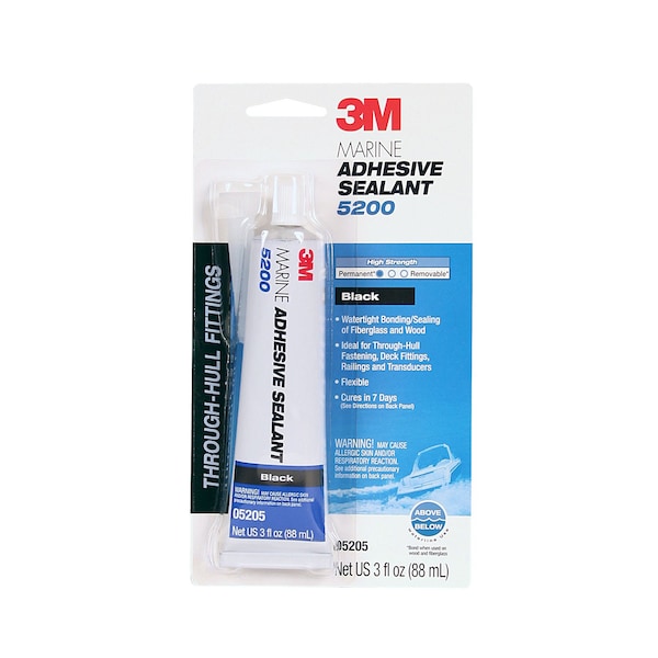 3M 3M 05205 Marine Adhesive Sealant - 3 oz., Black - 7000118402