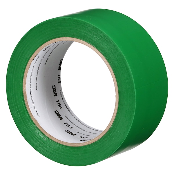 3M Vinyl Tape, 5.0 Mil, 2"x36 yds, Green, PK24 - T967764G