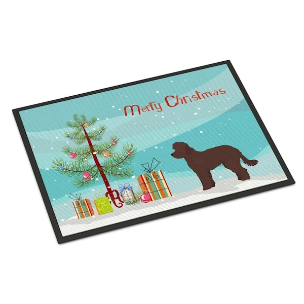 Carolines Treasures 18 x 27 in. Whoodle No.1 Christmas Tree Indoor or Outdoor Mat - CK3880MAT