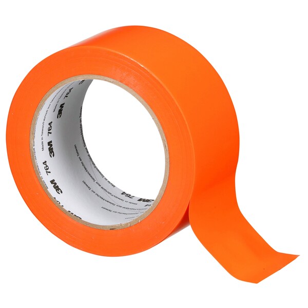 3M Vinyl Tape, 5.0 Mil, 2"x36 yds, Orange, PK24 - T967764N
