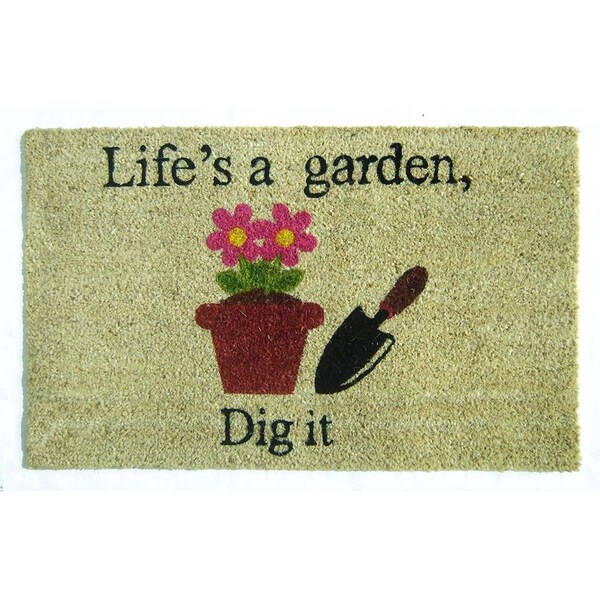 Geo Crafts Geo Crafts G347 DIG IT Lifes a Garden; Dig it Doormat - G347 DIG IT