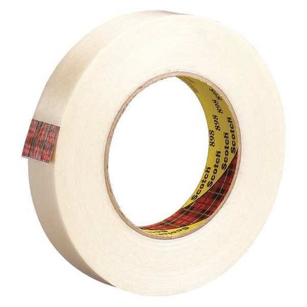 Scotch 3M 898 Strapping Tape, 6.6 Mil, 1" x 60 yds., Clear, 6/Case - T9158986PK