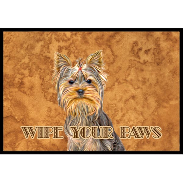 Micasa Yorkie And Yorkshire Terrier Wipe your Paws Indoor or Outdoor Mat - MI55468