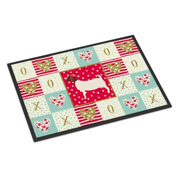 Jensendistributionservices 18 x 27 in. Boer Goat Love Indoor or Outdoor Mat - MI2553642