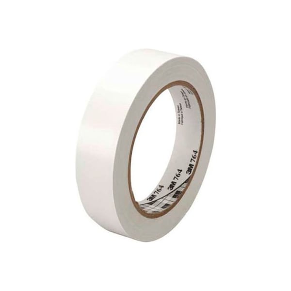 Box Packaging 3M 764 Vinyl Tape 1" x 36 Yds 5 Mil White - 6/PACK - T965764W6PK