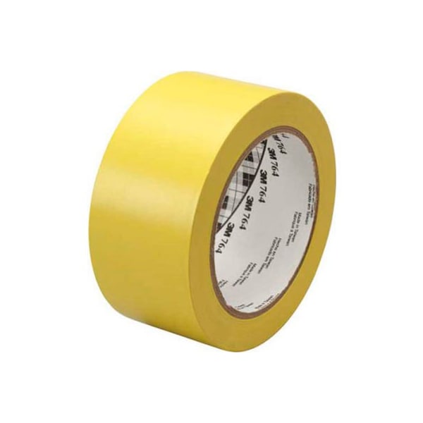Box Packaging 3M 764 Vinyl Tape 2" x 36 Yds 5 Mil Yellow - 6/PACK - T967764Y6PK
