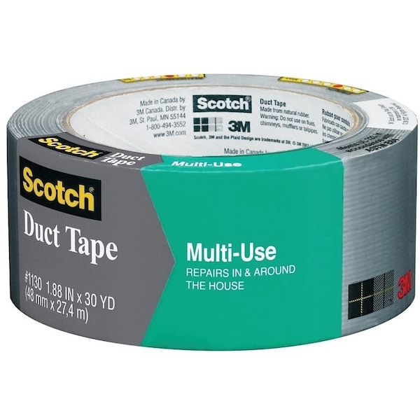 Scotch Duct Tape, 30 yd L, 1.88 in W, Gray - 2930-C