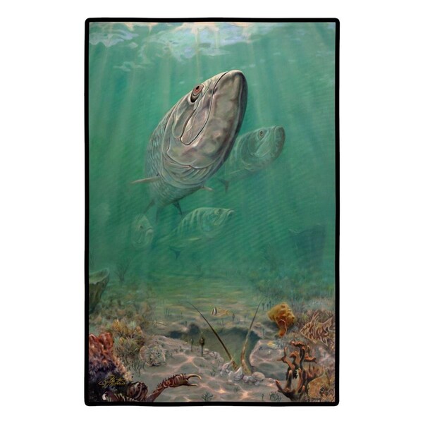 Jensendistributionservices 24 x 36 in. Silver Patrol Tarpon Indoor or Outdoor Mat - MI2553551