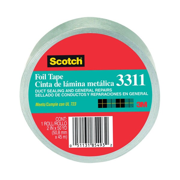 Scotch 3M Scotch 2 in. W X 50  L Silver Foil Tape - 3311-50A