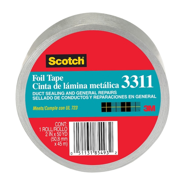 Scotch 3M Scotch 2 in. W X 50  L Silver Foil Tape - 3311-50A