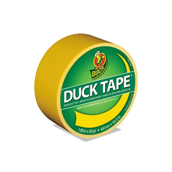 Shurtech Brands Duck, COLORED DUCT TAPE, 3in CORE, 1.88in X 20 YDS, YELLOW - 1304966