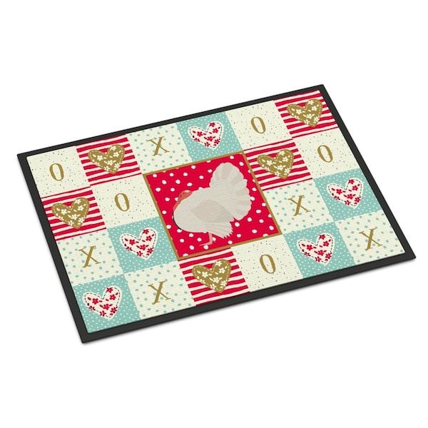 Carolines Treasures 24 x 36 in. White Holland Turkey Love Indoor or Outdoor Mat - CK5410JMAT