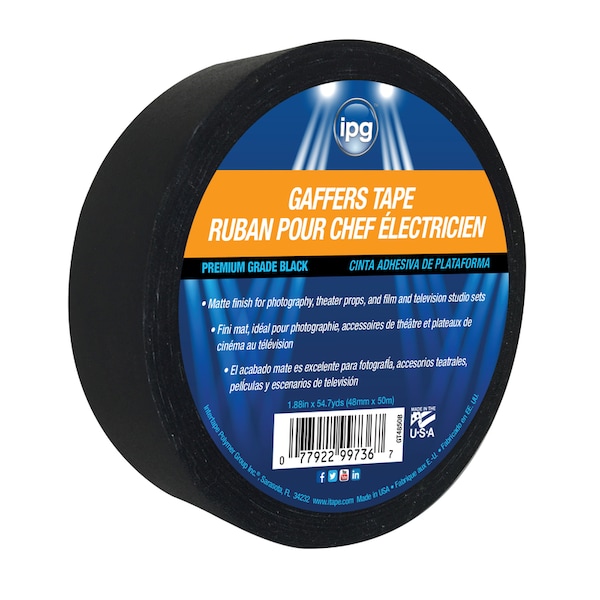 I Tape IPG 1.88 in. W X 60  L Black Gaffer's Tape - 5638