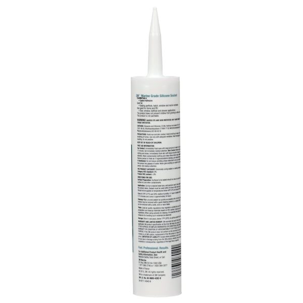 3M 3M 08029 Marine Grade Silicon Sealant - Clear, 1/10 Gallon - 7000120477