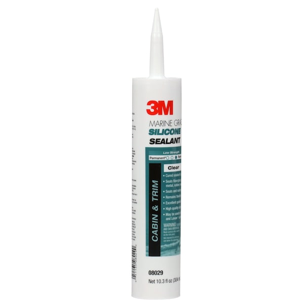 3M 3M 08029 Marine Grade Silicon Sealant - Clear, 1/10 Gallon - 7000120477