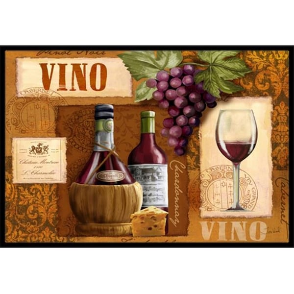 Carolines Treasures Carolines Treasures PTW2045JMAT Vino Wine Indoor & Outdoor Mat; 24 x 36 in. - PTW2045JMAT