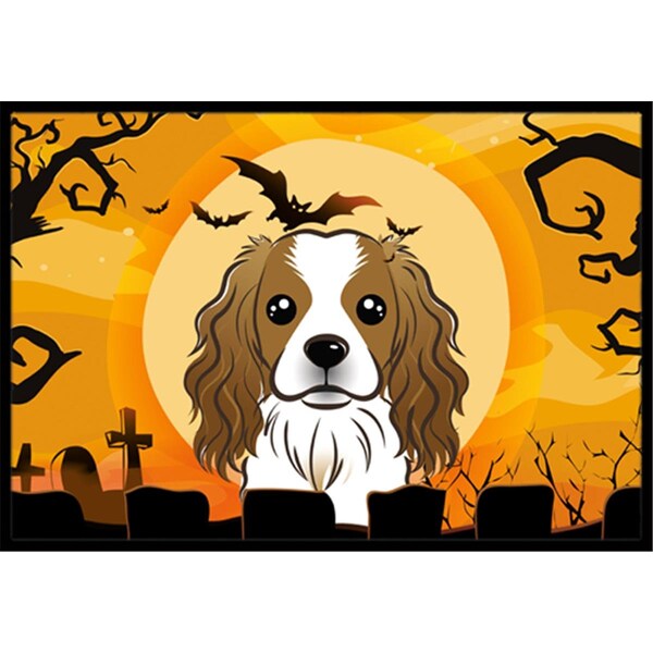Jensendistributionservices Halloween Cavalier Spaniel Indoor & Outdoor Mat, 18 x 27 in. - MI2556801