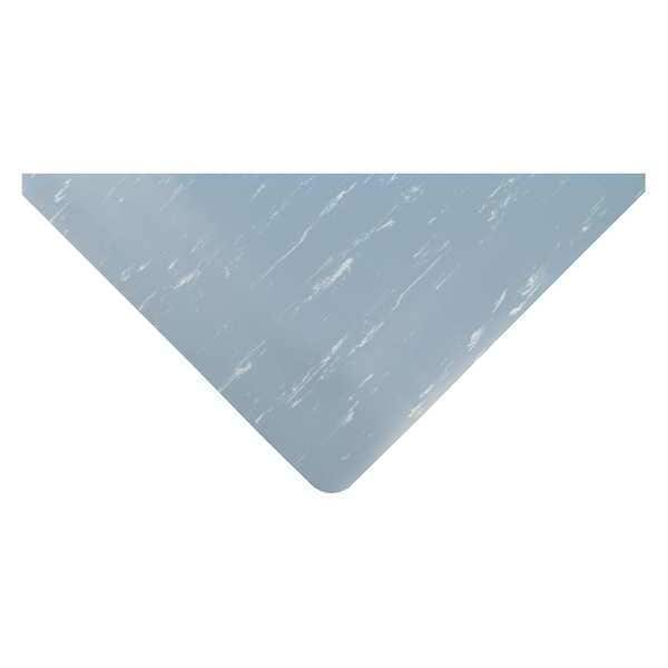 Zoro Select Antifatigue Mat, 5 ft. L x 3 ft. W, 1" Thickness, Vinyl, Marble, Blue/White - 6FHG1