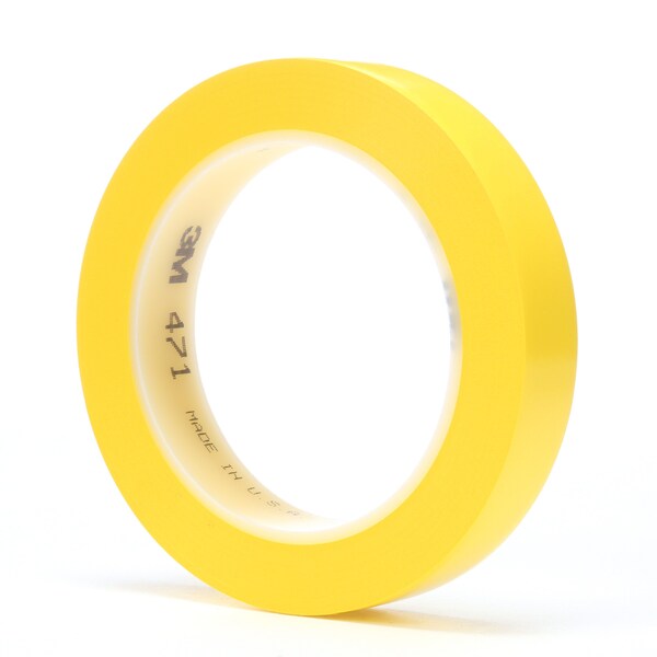 3M VnylTpe471Yellow, 3/4nx36yd5.2ml, PK48 - 03127