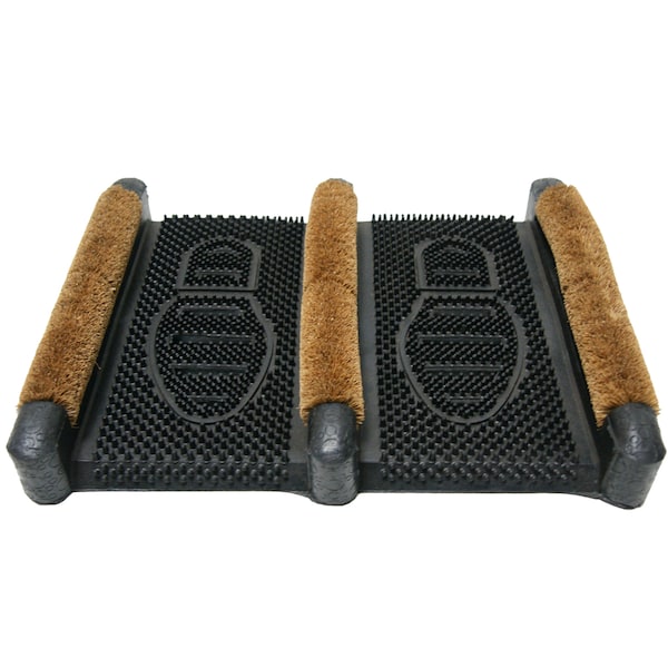 Rubber-Cal "Traditional" Outdoor Boot Scraper - 2.5 in. x 12 in. x 16 in. - 10-100-011