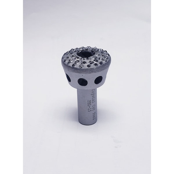 Crystal Cut Tool 48 diamond crown cluster set in a tungsten carbide matrix w/ a 7/16" shank - PBL-15