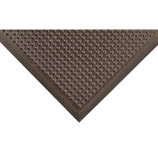 Notrax Antifatigue Mat, 3 ft. L x 2 ft. W, 3/8" Thickness, Rubber, Bubble, Black - 447S0023BL
