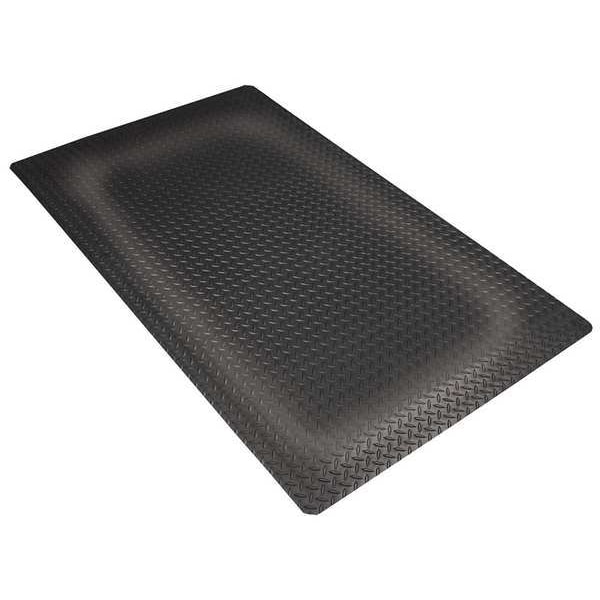 Notrax Antifatigue Mat, 5 ft. L x 3 ft. W, 1" Thickness, Nitrile Rubber, Diamond Plate, Black - 990