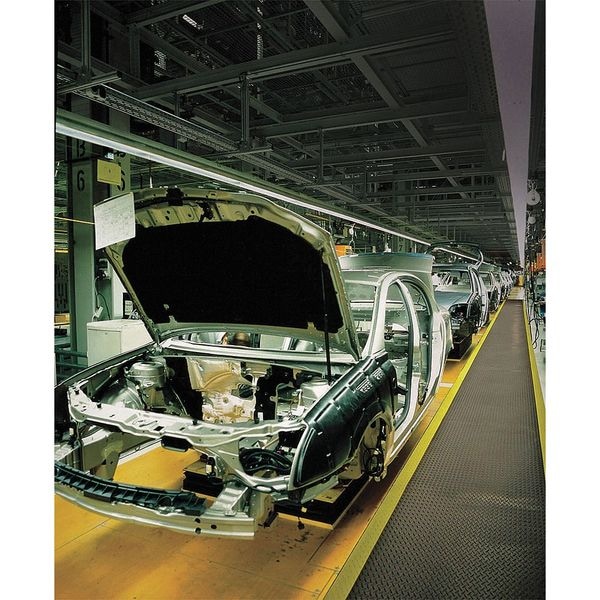 Notrax Antifatigue Mat, 5 ft. L x 3 ft. W, 1" Thickness, Nitrile Rubber, Diamond Plate, Black - 990
