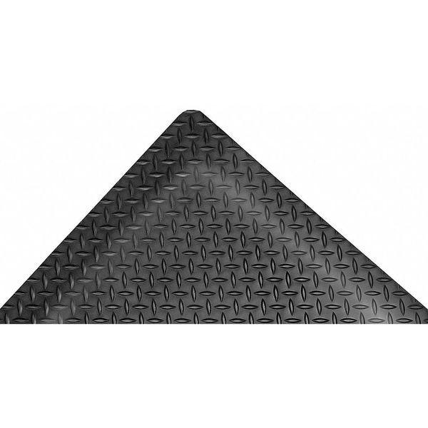Notrax Antifatigue Mat, 5 ft. L x 3 ft. W, 1" Thickness, Nitrile Rubber, Diamond Plate, Black - 990