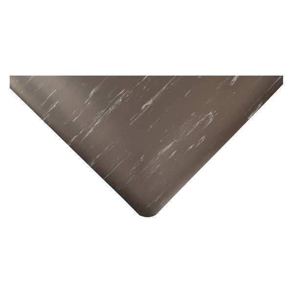Notrax Antifatigue Mat, 5 ft. L x 3 ft. W, 1/2" Thickness, Vinyl, Marble, Black/White - 511S0035BL