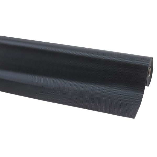 Notrax Traction Runner, Vinyl, 3/8 in Thick, Black, 3 ft W x 60 ft L - 730C0036BL60