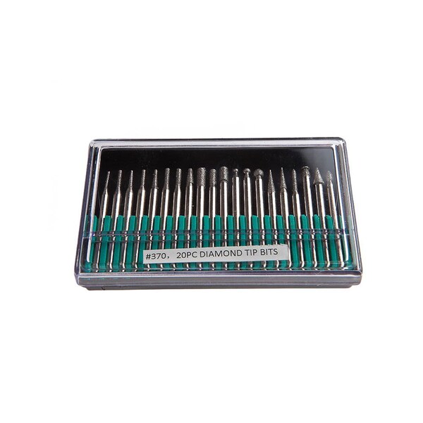 Forney Diamond Point Set with 1/8 in Shank, 20-Piece - 60238