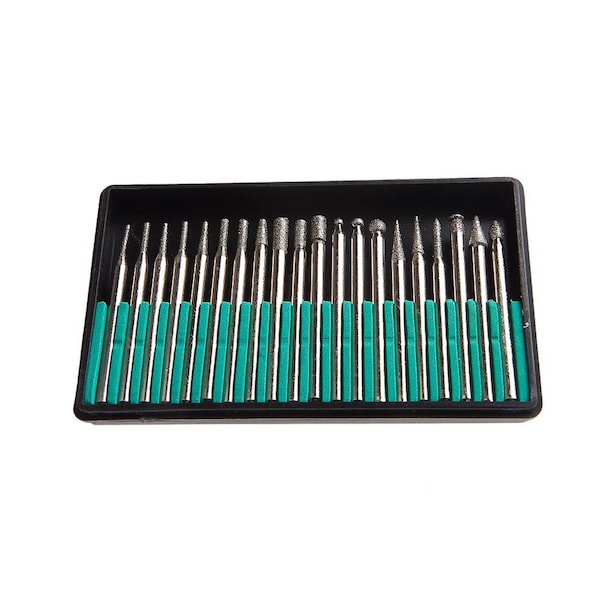 Forney Diamond Point Set with 1/8 in Shank, 20-Piece - 60238