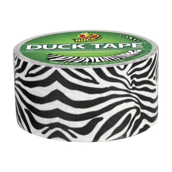 Duck Brand Duck 1.88 in. W X 10 yd L Black/White Zig-Zag Zebra Duct Tape - 1398132