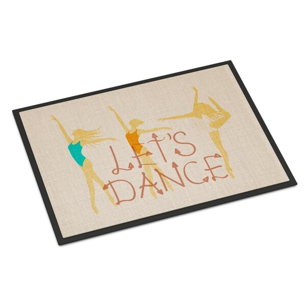 Carolines Treasures 24 x 36 in. Lets Dance Linen Light Indoor or Outdoor Mat - BB5376JMAT