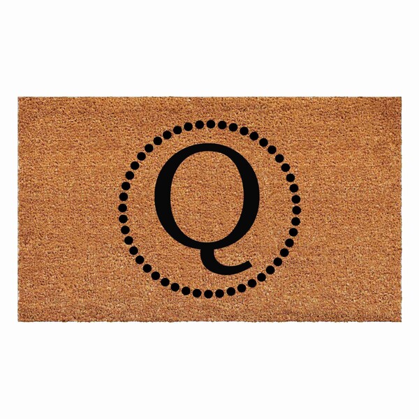 Calloway Mills Monogram Door Mat, Black, Natural, 17 in W x 29 in L - 108211729Q