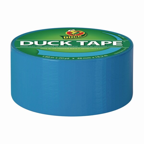 Duck Brand Colored Duct Tape, 3in Core, 1.88in x 20 yds, Electric Blue - 1311000