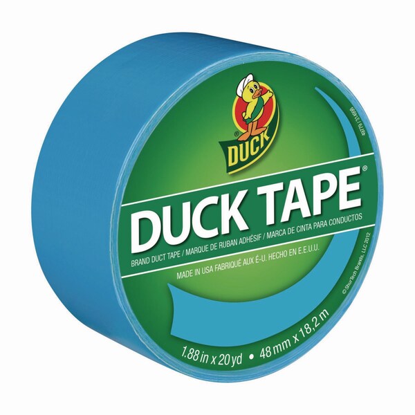Duck Brand Colored Duct Tape, 3in Core, 1.88in x 20 yds, Electric Blue - 1311000