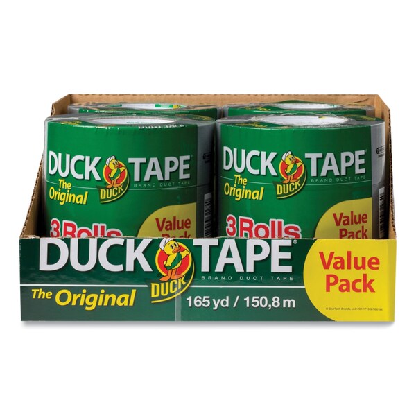 Duck Brand Utility Duct Tape, 3in Core, 1.88in x 55 yds, Silver, 3PK - 241640