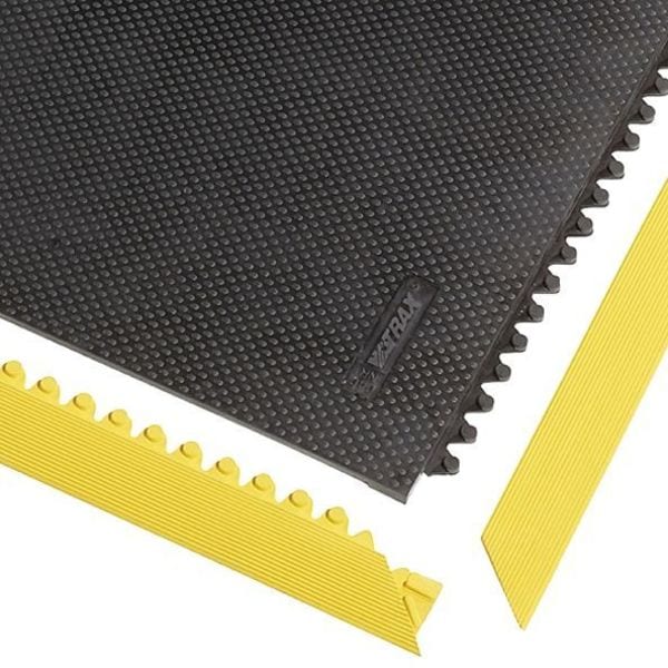 Notrax Male Mat Ramp Border, Rubber, 2 in W x 3 ft L, 1/2 in Thick - 041M0003YL