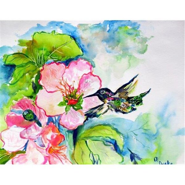 Betsy Drake Betsy Drake DM437G Hummingbird & Hibiscus Door Mat; Large - DM437G