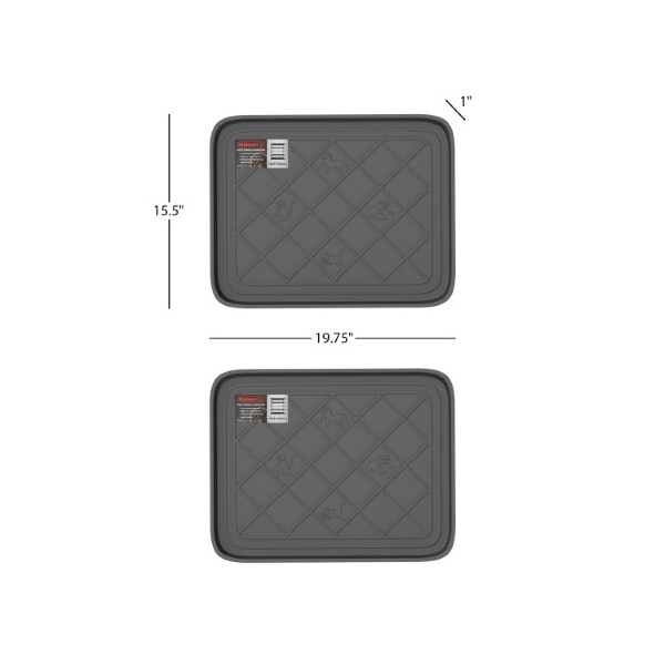 Fleming Supply All Weather Boot Tray Water Resistant Plastic Shoe Mat for Indoor and Outdoor Use, Small - 152097UZP