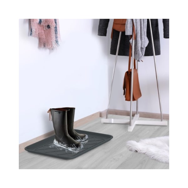 Fleming Supply All Weather Boot Tray Water Resistant Plastic Shoe Mat for Indoor and Outdoor Use, Small - 152097UZP
