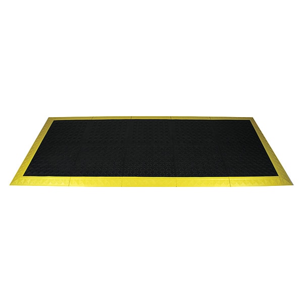 Ergo Advantage Safe-Flex Interlocking Antifatigue Mat Kit, Vinyl, 3 ft W x 8 ft L, 1 in Thick - A1BZ3