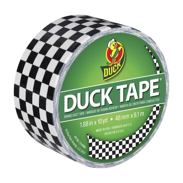 Duck Brand Duck 1.88 in. W X 10 yd L Black/White Checker Duct Tape - 280410
