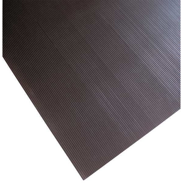 Notrax Traction Runner, 3/8 in Thickness, Vinyl, 105 ft L, Black - 730C0048BL