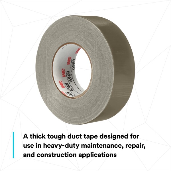 3M Duct Tape, 2 In x 60 yd, 10.5 mil, Olive - 6969