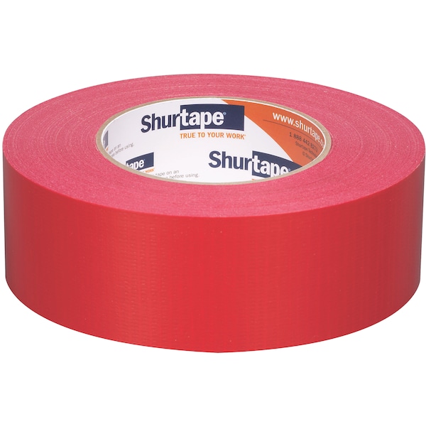 Shurtape Duct Tape, 55m L, 5-7/32 in. D, Red - PC 009 RED-48MM X 55M-24 RLS/CS